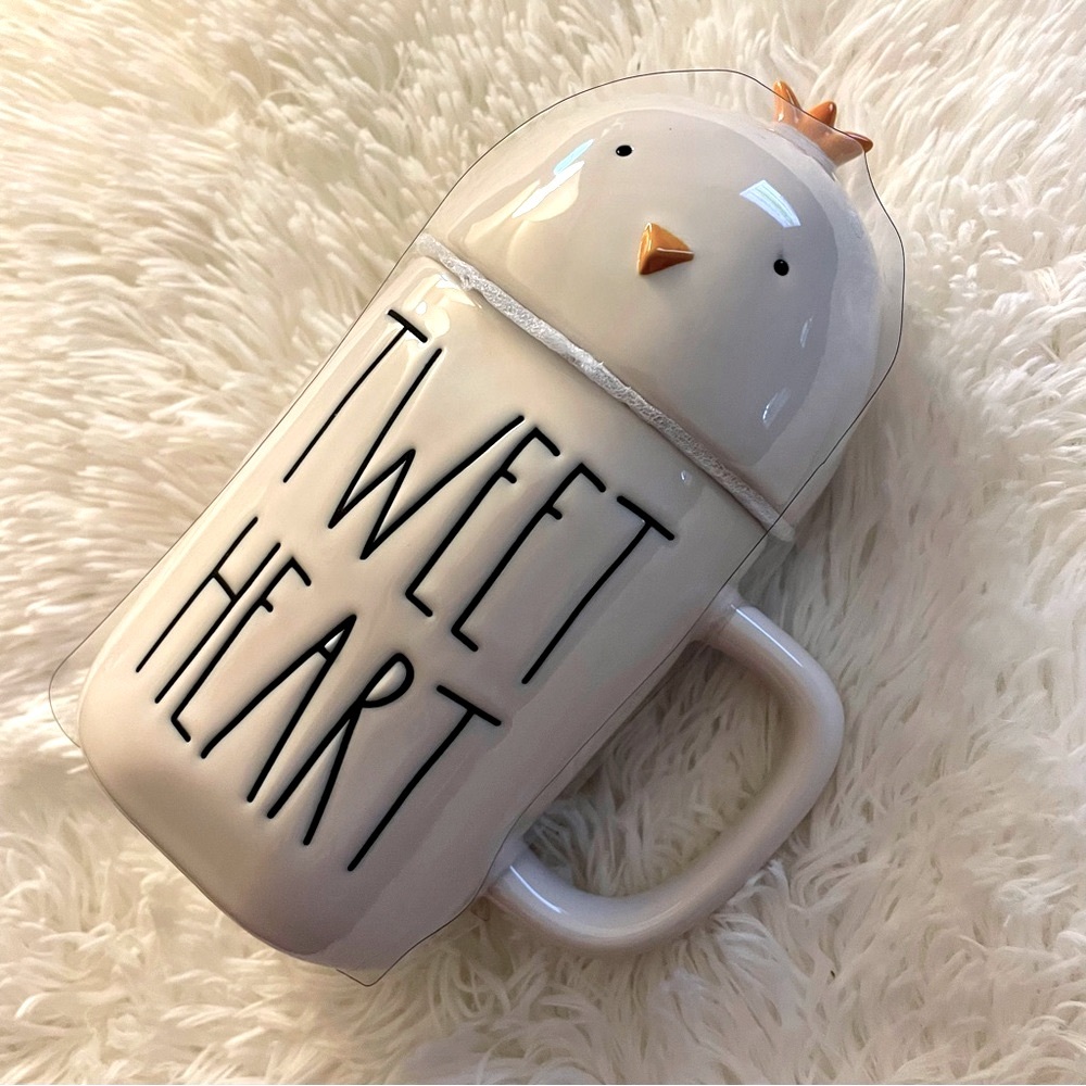RAE DUNN : Tweet Heart Mug & Topper Set | Easter Spring Decor